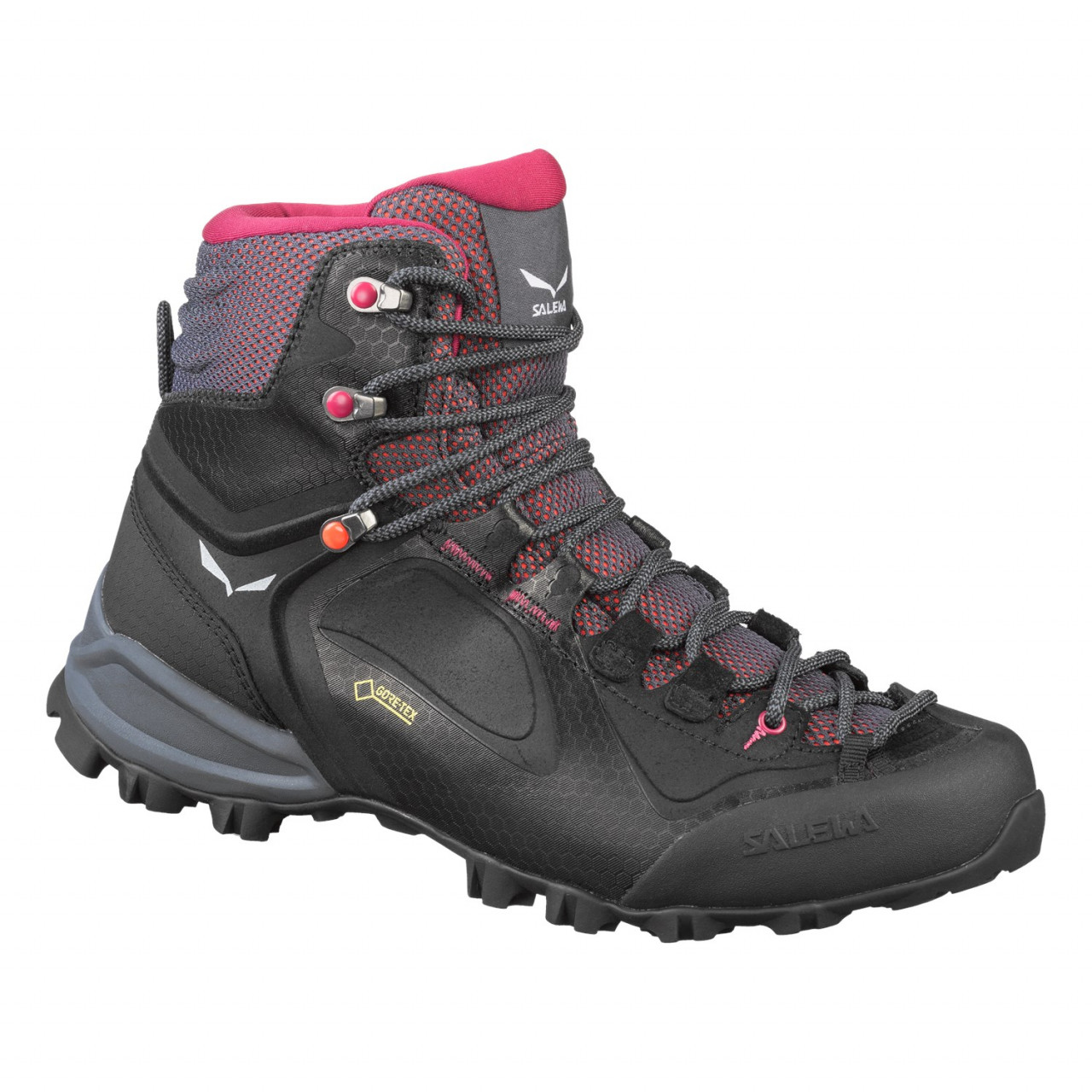 Zapatillas Trekking Mujer Chile - Salewa Alpenviolet Mid GORE-TEX® - Negras/Azules/Coral - DKFG-7018